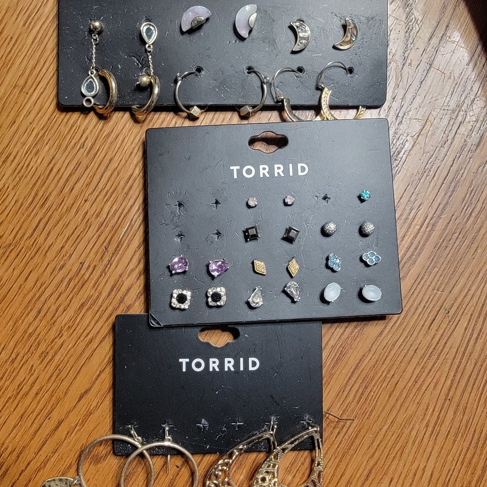 Torrid Women's Mixed Earrings Set - Gold, Silver, Black